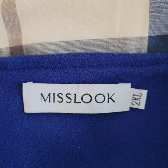 Blue/floral MISSLOOK midi skirt, 2XL - Picture 5 of 8